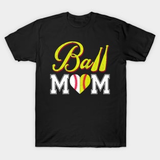 Funny Ball Mom Softball Baseball T-Shirt